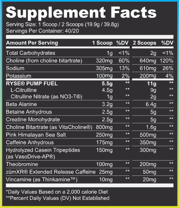 Ryse Supps - Godzilla Pre-Workout - VitaMoose Nutrition - RYSE