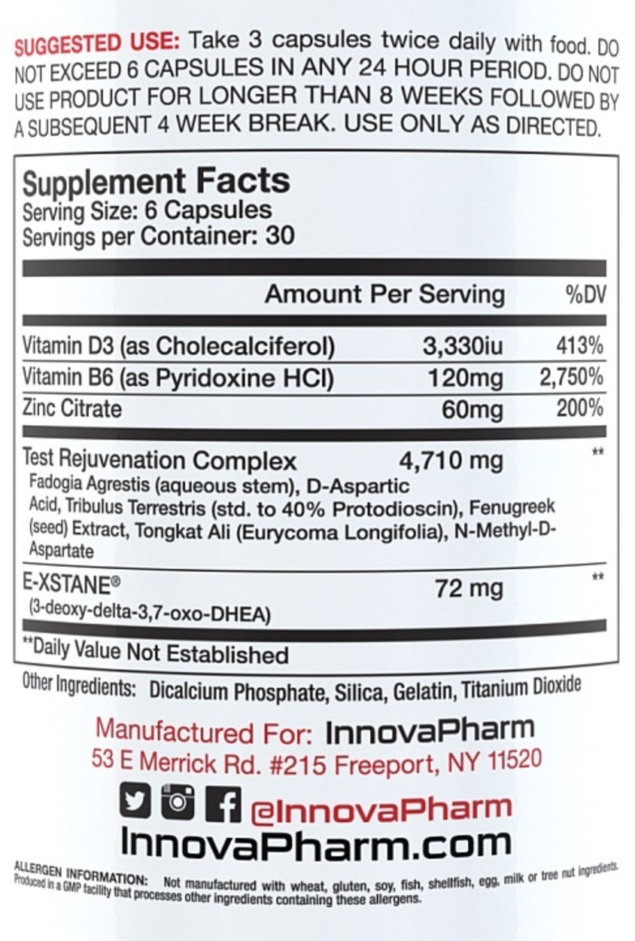 Stage 1 Rejuvenation | Test Boost PCT | InnovaPharm - VitaMoose Nutrition - Not specified